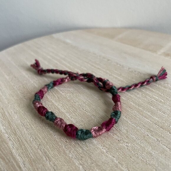 Handmade Jewelry - Aurelie Bracelet, anklet, trendy, comfortable, tie, embroidery thread, woven, gi